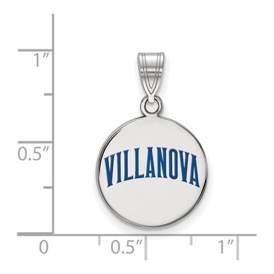 Villanova University Sterling Silver Medium Enamel Disc Pendant – view 2