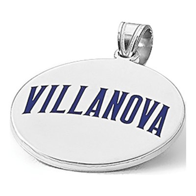 Villanova University Sterling Silver Medium Enamel Disc Pendant – view 3
