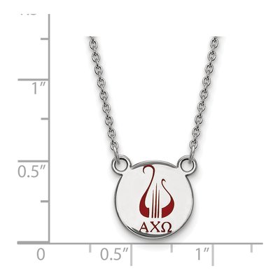 Alpha Chi Omega Sterling Silver Small Symbol Necklace – view 2