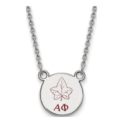 Alpha Phi Sterling Silver Small Sorority Necklace
