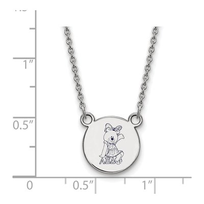 Alpha Xi Delta Sterling Silver Small Sorority Necklace – view 2