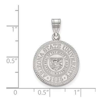 Arizona State University Sterling Silver Large Crest Pendant – view 2