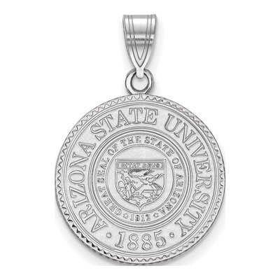Arizona State University Sterling Silver Large Crest Pendant