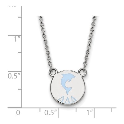 Delta Delta Delta Sterling Silver Small Sorority Necklace – view 2