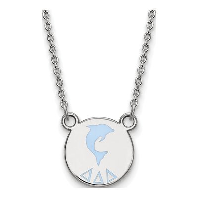 Delta Delta Delta Sterling Silver Small Sorority Necklace