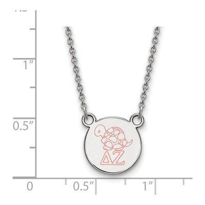 Delta Zeta Sterling Silver Small Sorority Necklace – view 2