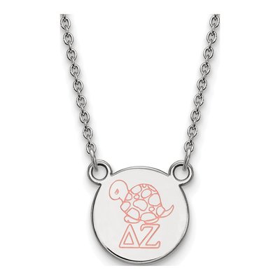Delta Zeta Sterling Silver Small Sorority Necklace