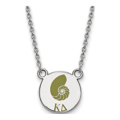Kappa Delta Sterling Silver Small Sorority Necklace