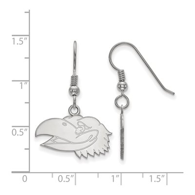 University of Kansas Sterling Silver Jayhawk Earrings – view 2