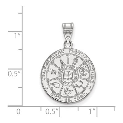 University of Nebraska Sterling Silver Large Crest Pendant – view 2