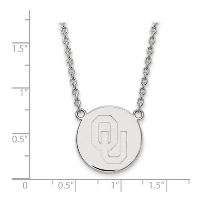 University of Oklahoma Sterling Silver Large Sooners Necklace – view 2