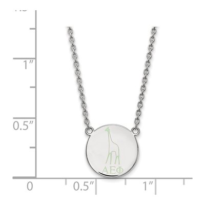 Alpha Epsilon Phi Sterling Silver Large Enamel Necklace – view 2