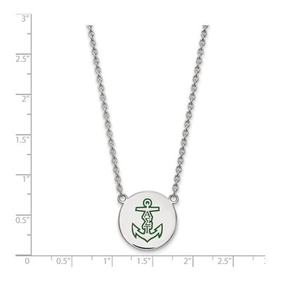 Alpha Sigma Tau Sterling Silver Sorority Symbol Large Color Enamel Necklace – view 2