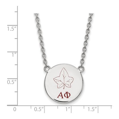 Alpha Phi Sterling Silver Large Sorority Necklace – view 2