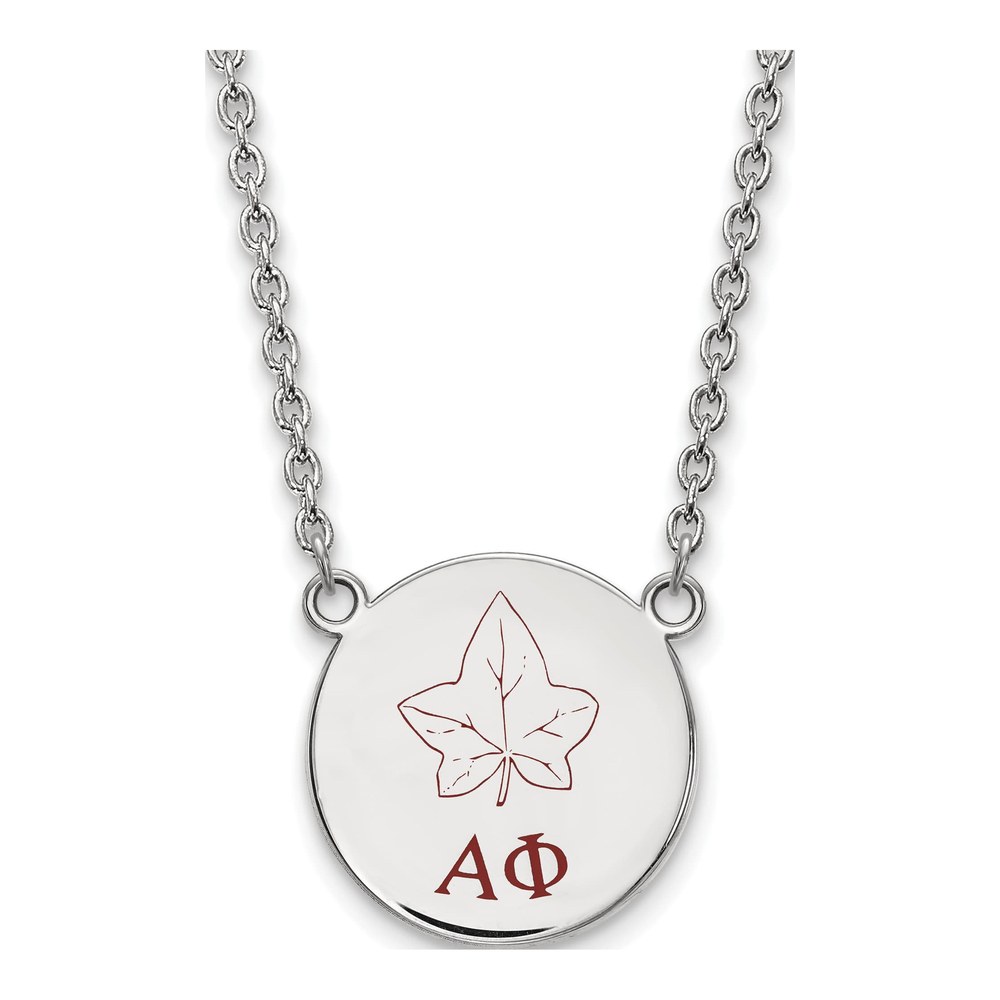 Alpha Phi Sterling Silver Large Sorority Necklace