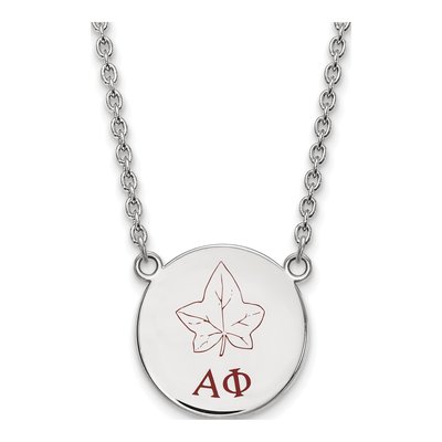 Alpha Phi Sterling Silver Large Sorority Necklace