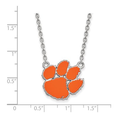 Clemson University Sterling Silver Large Tigers Necklace – view 2