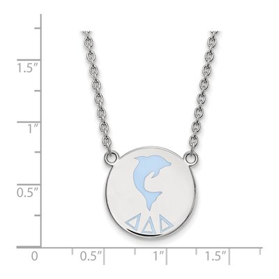 Delta Delta Delta Sterling Silver Large Sorority Necklace – view 2