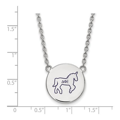 Delta Phi Epsilon Sterling Silver Large Sorority Necklace – view 2