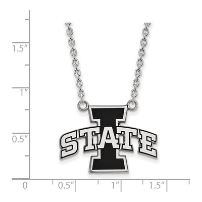 Iowa State University Sterling Silver Large Cyclones Pendant Necklace – view 2