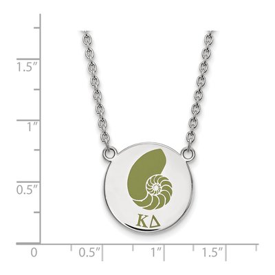 Kappa Delta Sterling Silver Large Sorority Pendant Necklace – view 2