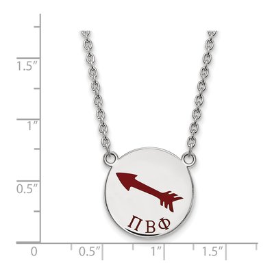 Pi Beta Phi Sterling Silver Large Sorority Necklace – view 2
