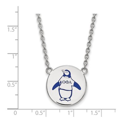 Theta Phi Alpha Sterling Silver Large Enamel Necklace – view 2