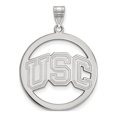 University of Southern California Sterling Silver USC Trojans Large Circle Pendant