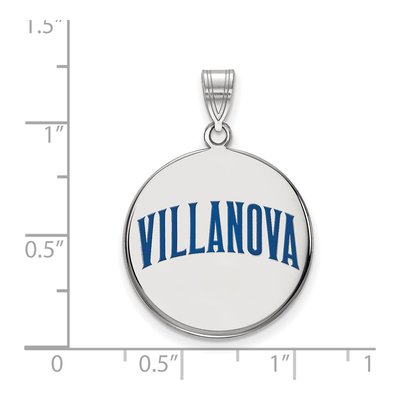 Villanova University Sterling Silver Large Enameled Disc Pendant – view 2