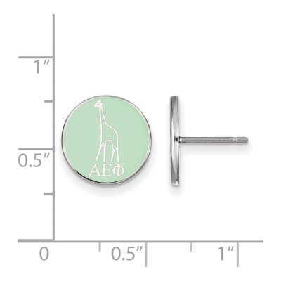 Alpha Epsilon Phi Sterling Silver Sorority Enamel Stud Earrings – view 2