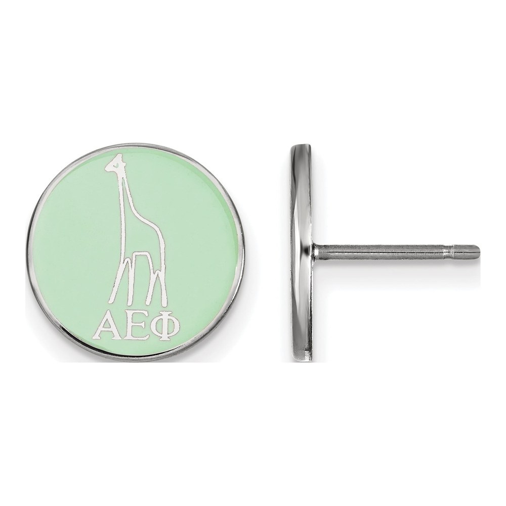 Alpha Epsilon Phi Sterling Silver Sorority Enamel Stud Earrings