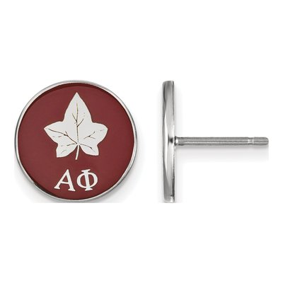 Alpha Phi Sterling Silver Enamel Stud Earrings