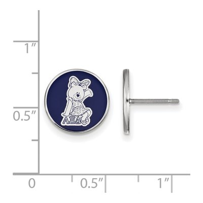 Alpha Xi Delta Sterling Silver Enamel Stud Earrings – view 2