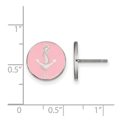 Delta Gamma Sterling Silver Sorority Symbol Enamel Stud Earrings – view 2