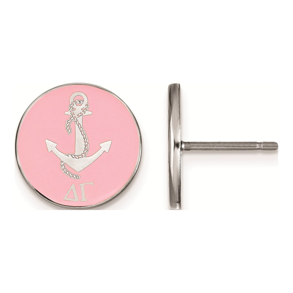 Delta Gamma Sterling Silver Sorority Symbol Enamel Stud Earrings