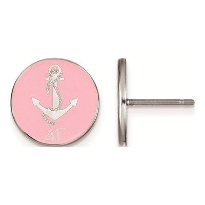 Delta Gamma Sterling Silver Sorority Symbol Enamel Stud Earrings