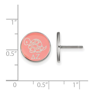 Delta Zeta Sterling Silver Enamel Stud Earrings – view 2