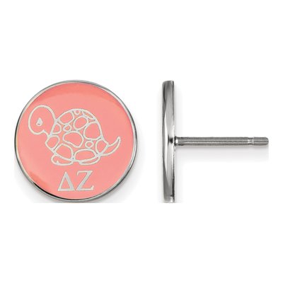 Delta Zeta Sterling Silver Enamel Stud Earrings