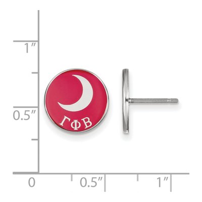 Gamma Phi Beta Sterling Silver Enamel Stud Earrings – view 2