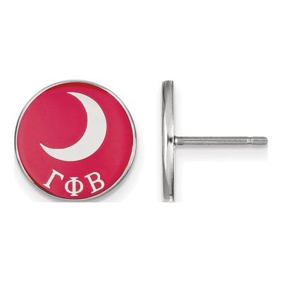 Gamma Phi Beta Sterling Silver Enamel Stud Earrings