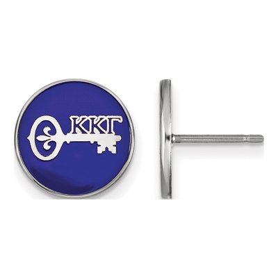 Kappa Kappa Gamma Sterling Silver Enamel Stud Earrings