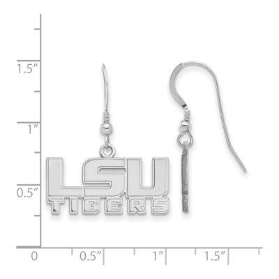 Louisiana State University Sterling Silver LSU Tigers Wire Earrings – view 2