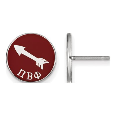 Pi Beta Phi Sterling Silver Sorority Symbol Stud Earrings