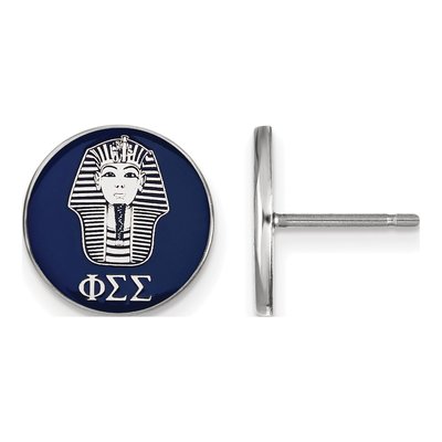 Phi Sigma Sigma Sterling Silver Enamel Stud Earrings