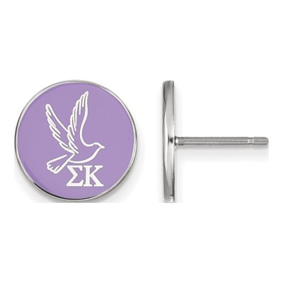 Sigma Kappa Sterling Silver Enamel Stud Earrings