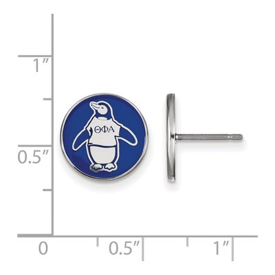 Theta Phi Alpha Sterling Silver Enamel Stud Earrings – view 2