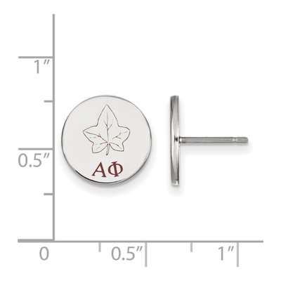 Alpha Phi Sterling Silver Enamel Stud Earrings – view 2