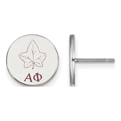 Alpha Phi Sterling Silver Enamel Stud Earrings