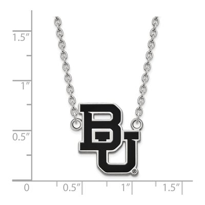 Baylor University Sterling Silver Large Bears Pendant Necklace – view 3