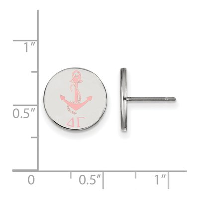 Delta Gamma Sterling Silver Sorority Enamel Stud Earrings – view 2